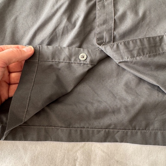 Kuhl Mountain Grown Men's Camp‎ Shirt XXL Short Sleeve Pin Check Charcoal Gray - Picture 10 of 14